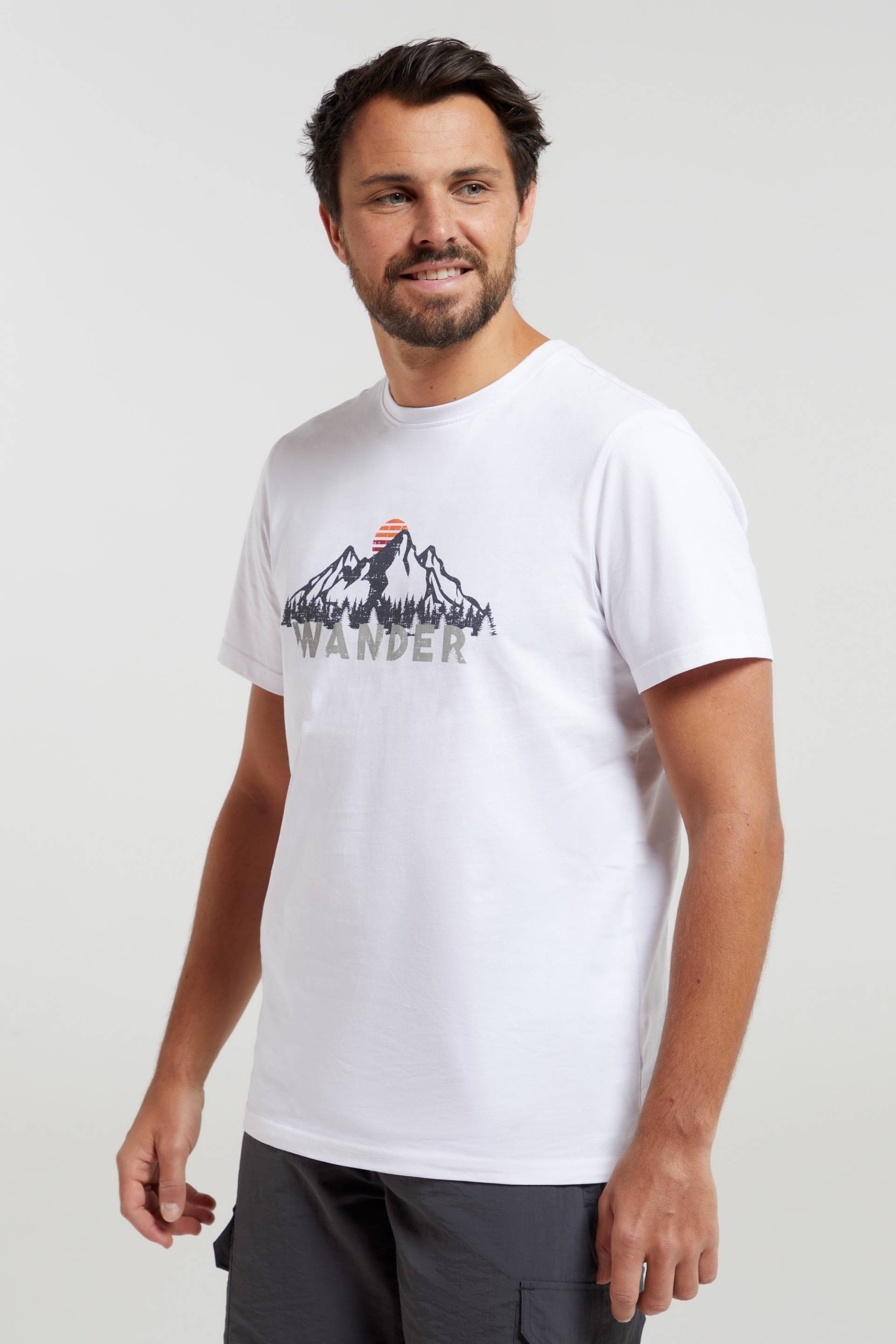 Wander T-Shirt aus Bio-Baumwolle für Herren - Weiss von Mountain Warehouse