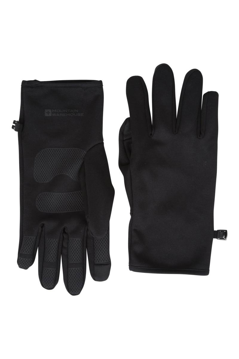 Wasserabweisende Griffige Herren Fleece-Handschuhe - Schwarz von Mountain Warehouse