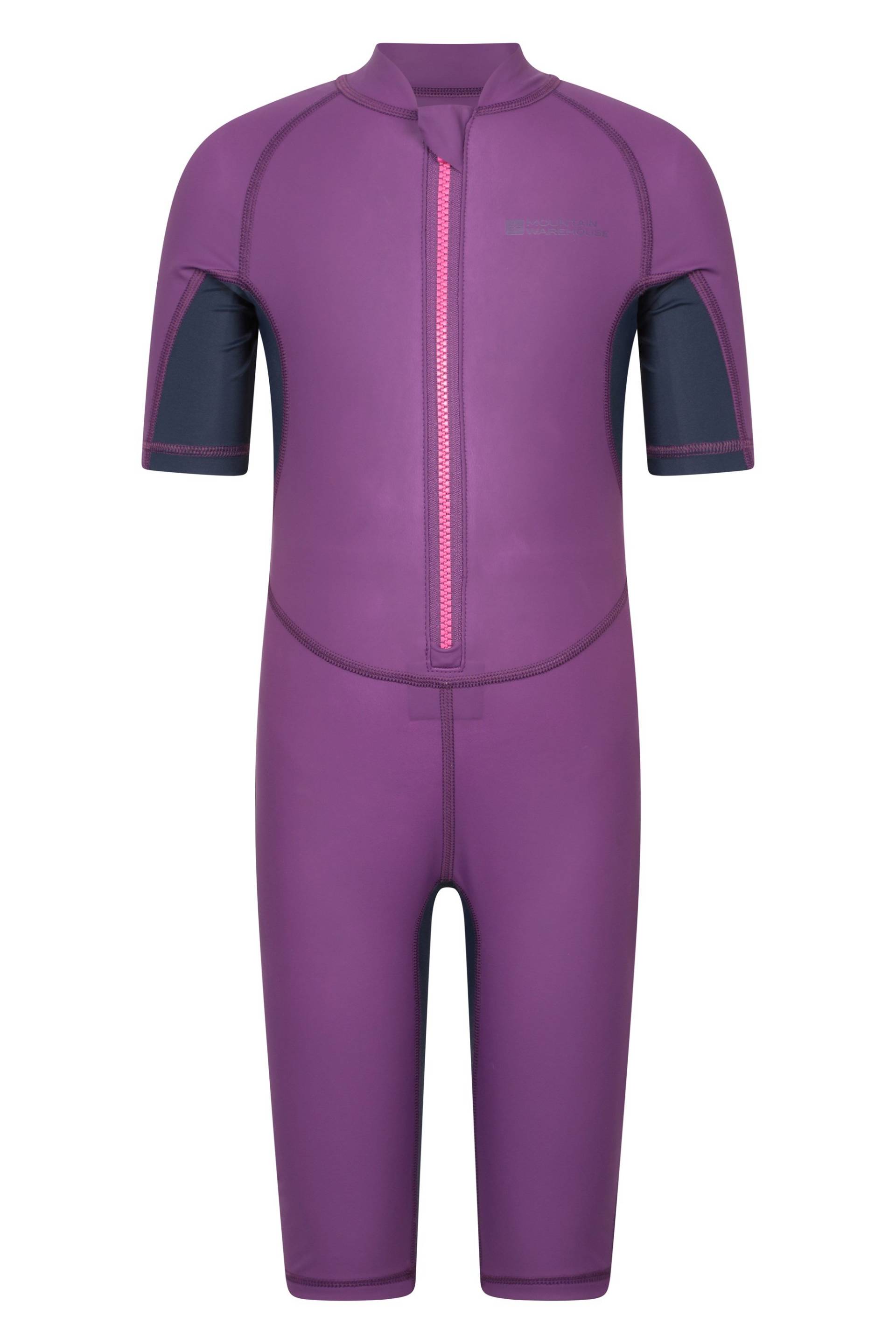Wave Kurzer Neoprenanzug mit Thermofutter für Kinder - Violett Wave Kurzer Neoprenanzug mit Thermofutter für Kinder - Violett von Mountain Warehouse