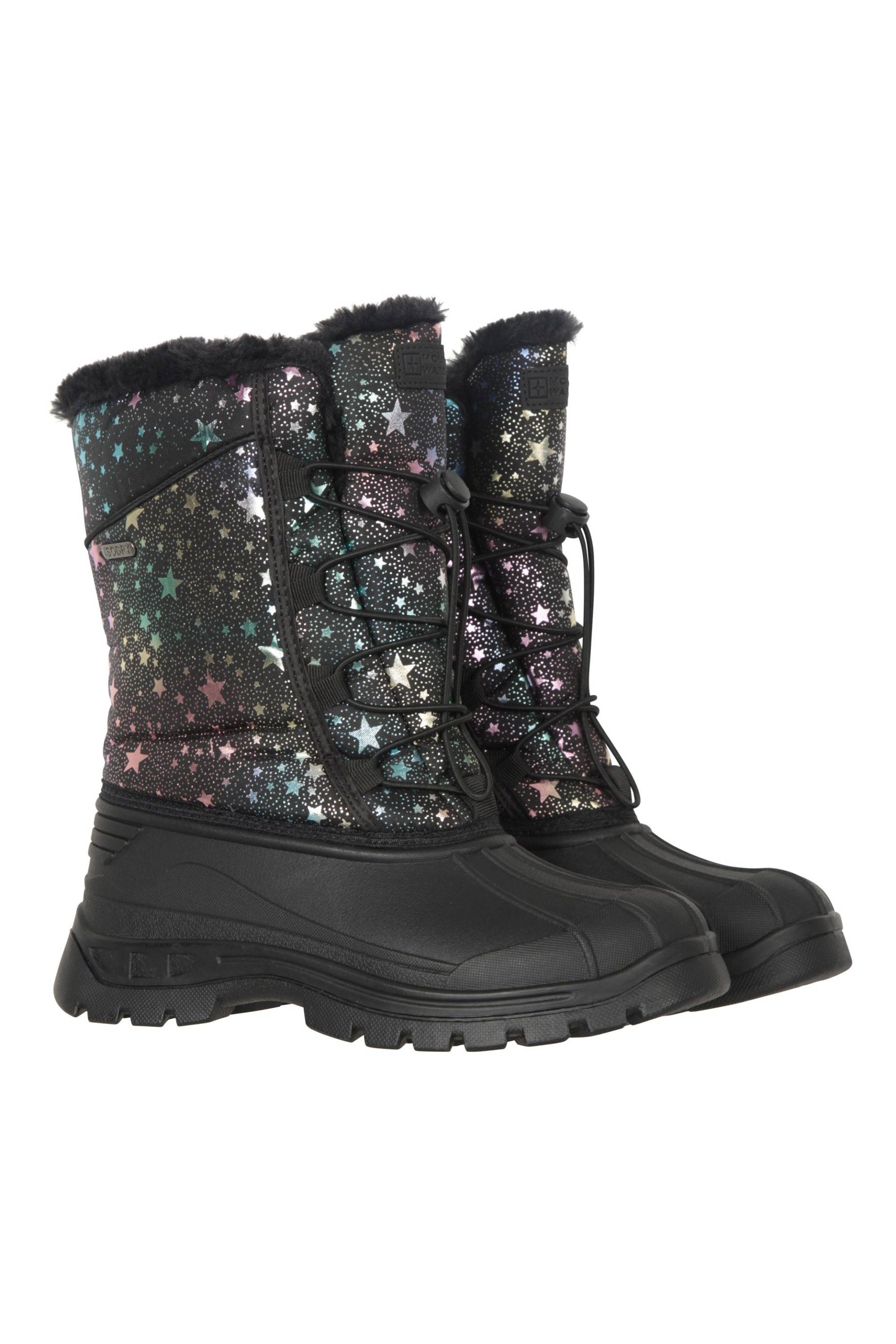 Whistler Bedruckte Kinder Schneestiefel - Schwarz von Mountain Warehouse