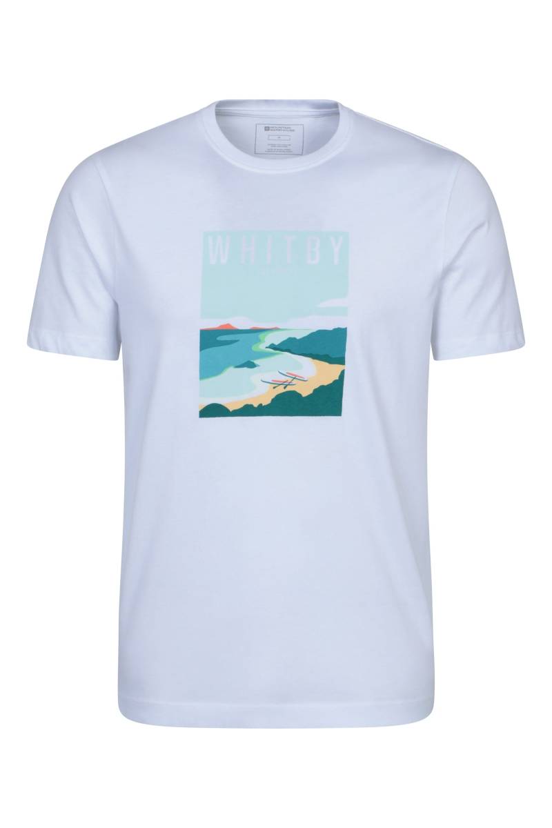 Whitby Herren-T-Shirt mit Grafik und kurzen Ärmeln - Weiss von Mountain Warehouse