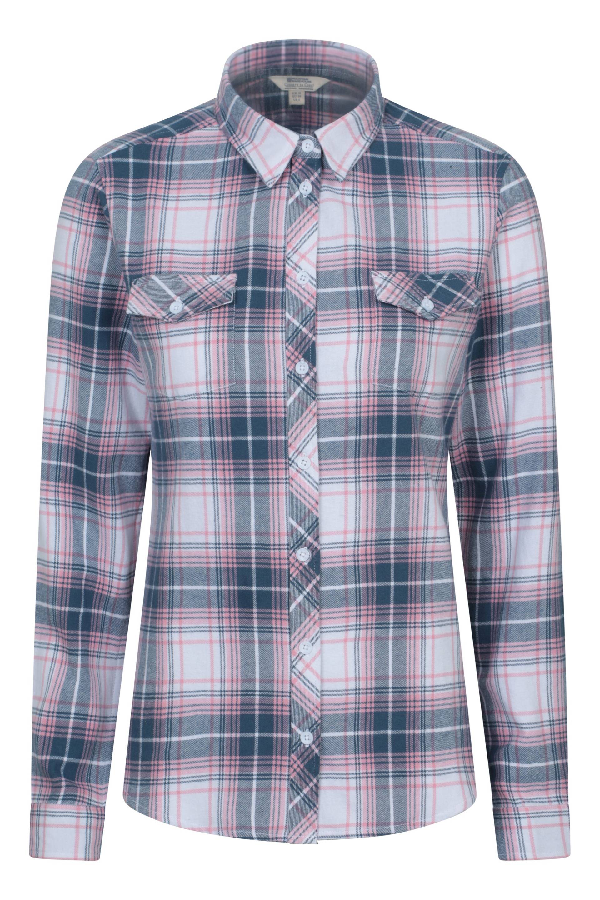 Willow Aufgerautes Damen-Flanellhemd - Grauweiß von Mountain Warehouse
