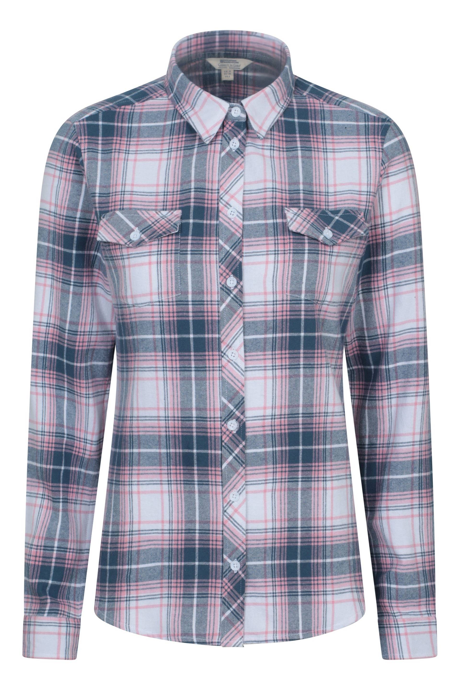 Willow Aufgerautes Damen-Flanellhemd - Grauweiß von Mountain Warehouse
