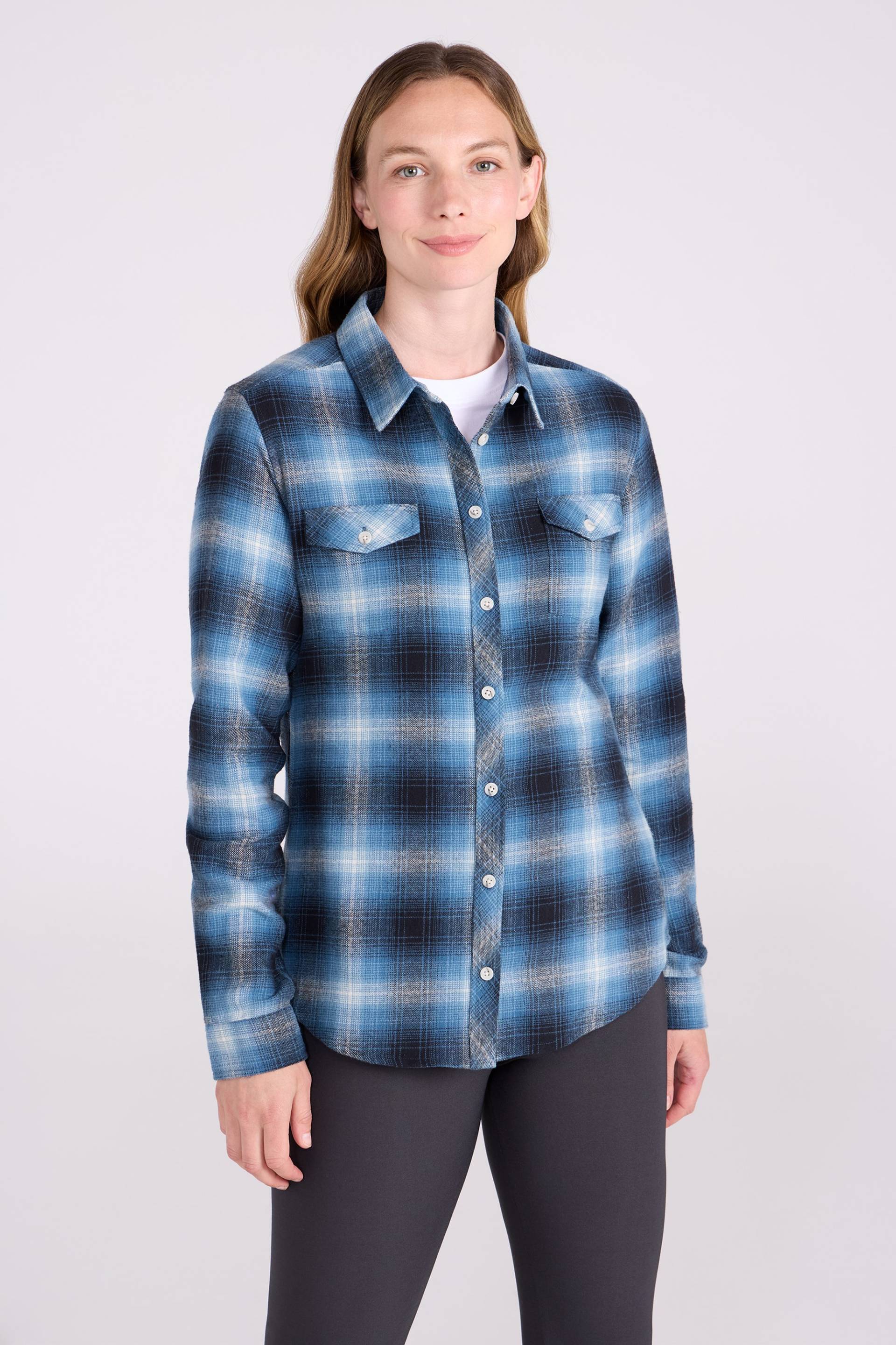Willow Damen Aufgerautes Flanellhemd - Dark Blau von Mountain Warehouse