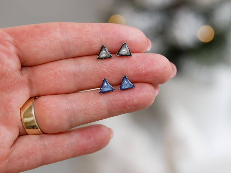 Marine Dreieck Ohrstecker Edelstahl Herren Schmuck Marine Dreieck Ohrstecker Edelstahl Herren Schmuck von MountainSparklesArt