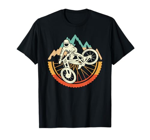 Downhill Vintage Mountainbike Jungen Herren Mountain Bike T-Shirt von Mountainbike Downhill Biker Mountain Bike Fahrrad