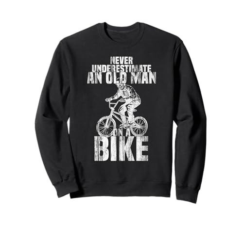 Never Underestimate an Old Man on a Bike Skelett fährt BMX Sweatshirt von Mountainbike Fahrrad Geschenk Downhill BMX Gift