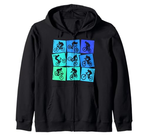 Downhill Mountainbike Biker MTB Jungen Kinder Kapuzenjacke von Mountainbike MTB Fahrrad Downhill Mountain Bike