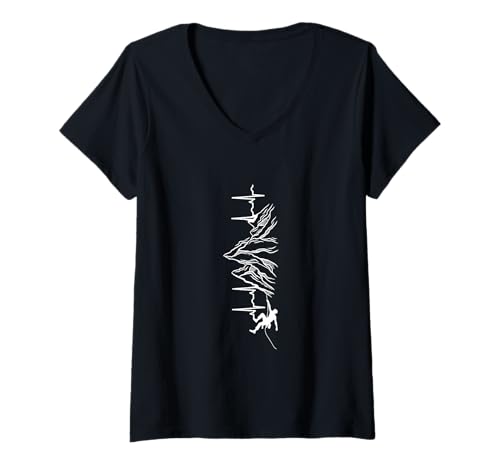 Damen Klettern Bouldern Bouldern Bouldern Boulderer T-Shirt mit V-Ausschnitt Damen Klettern Bouldern Bouldern Bouldern Boulderer T-Shirt mit V-Ausschnitt von Mountains Mountain Climbing