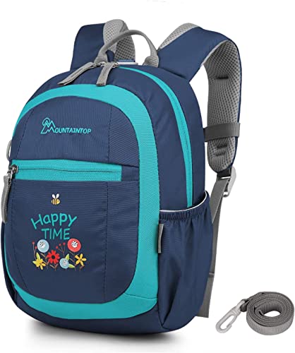 MOUNTAINTOP Kinderrucksack Kleinkind Rucksack mit Leine Kindergartenrucksack für Jungen 1-3 Jährige, 24 x 9.5 x 31CM von MOUNTAINTOP