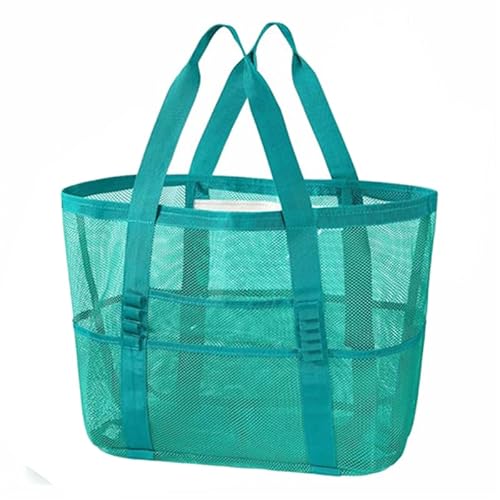 Große Strandtaschen Wasserdicht Sanddicht Mesh Beach Pool Travel Storage Tote Bag (Grün) von Mounteps