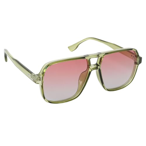 Mounteps Getönte Vintage-Sonnenbrille, UV400-Schutz, für Damen, Herren, Fahren, Sport, Angeln, grün von Mounteps