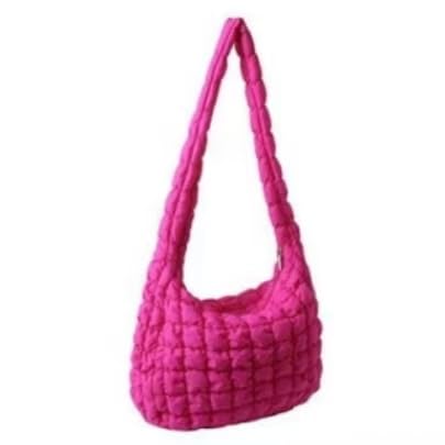 Mounteps Umhängetasche, gepolstert, Schultertasche, Puffer-Tragetasche, gesteppt, Tragetasche für Damen, rosarot, One Size von Mounteps