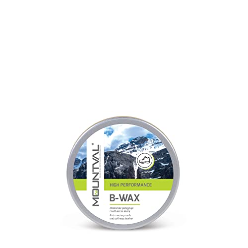 Mountval B-Wax – Imprägnierwachs & Schuhwachs Lederpflege für Lederschuhe und Lederstiefel auf Basis von Natürlichem Bienenwachs, Für Männer und Frauen, 100 ml (Transparent) von Mountval