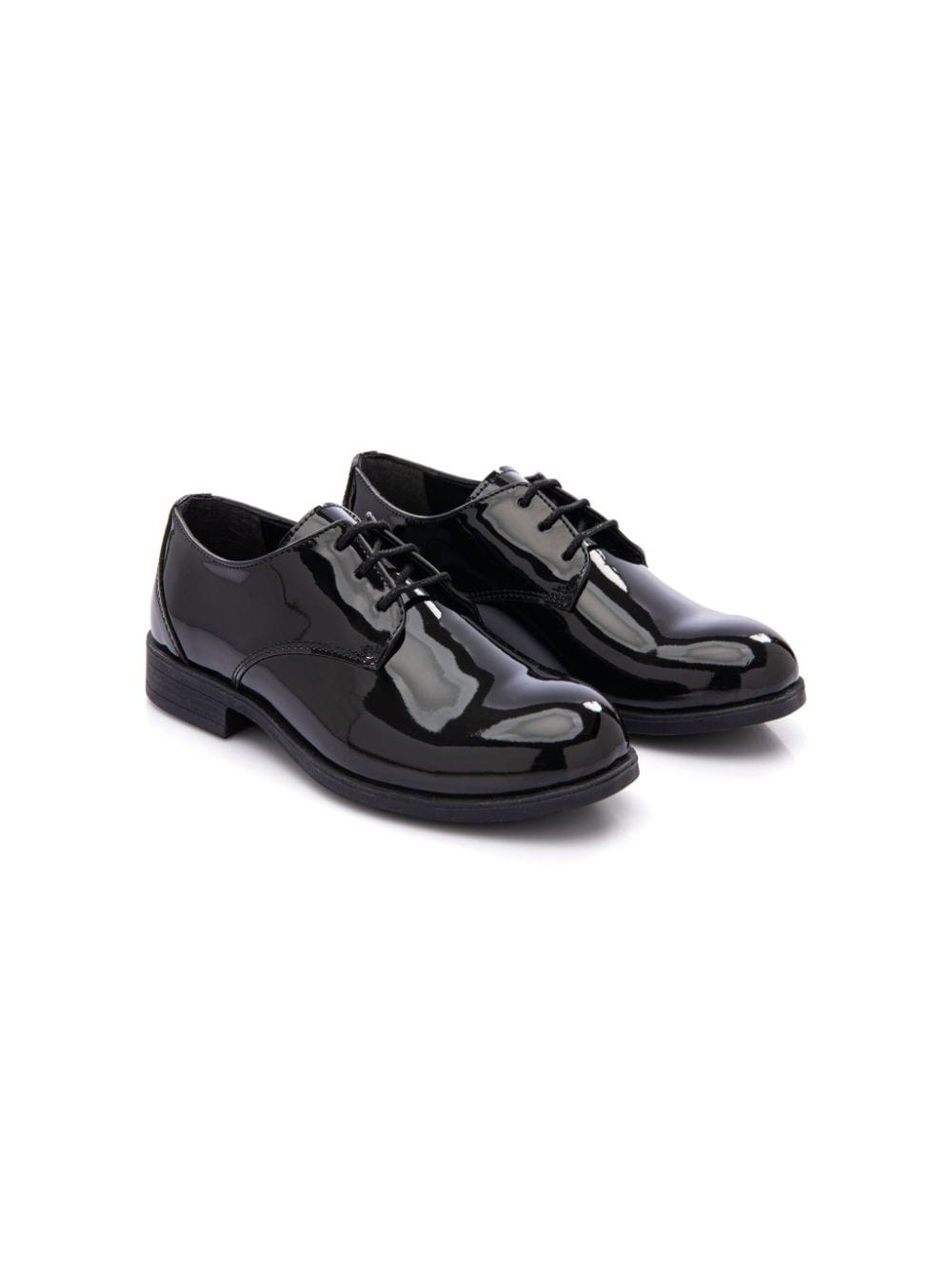 Moustache Oxford-Schuhe aus Lackleder mit runder Kappe - Schwarz von Moustache