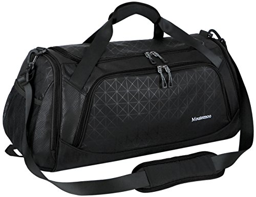 Mouteenoo Reisetasche Sporttasche für Herren Damen mit Schuhfach (Einheitsgröße, Black) von Mouteenoo
