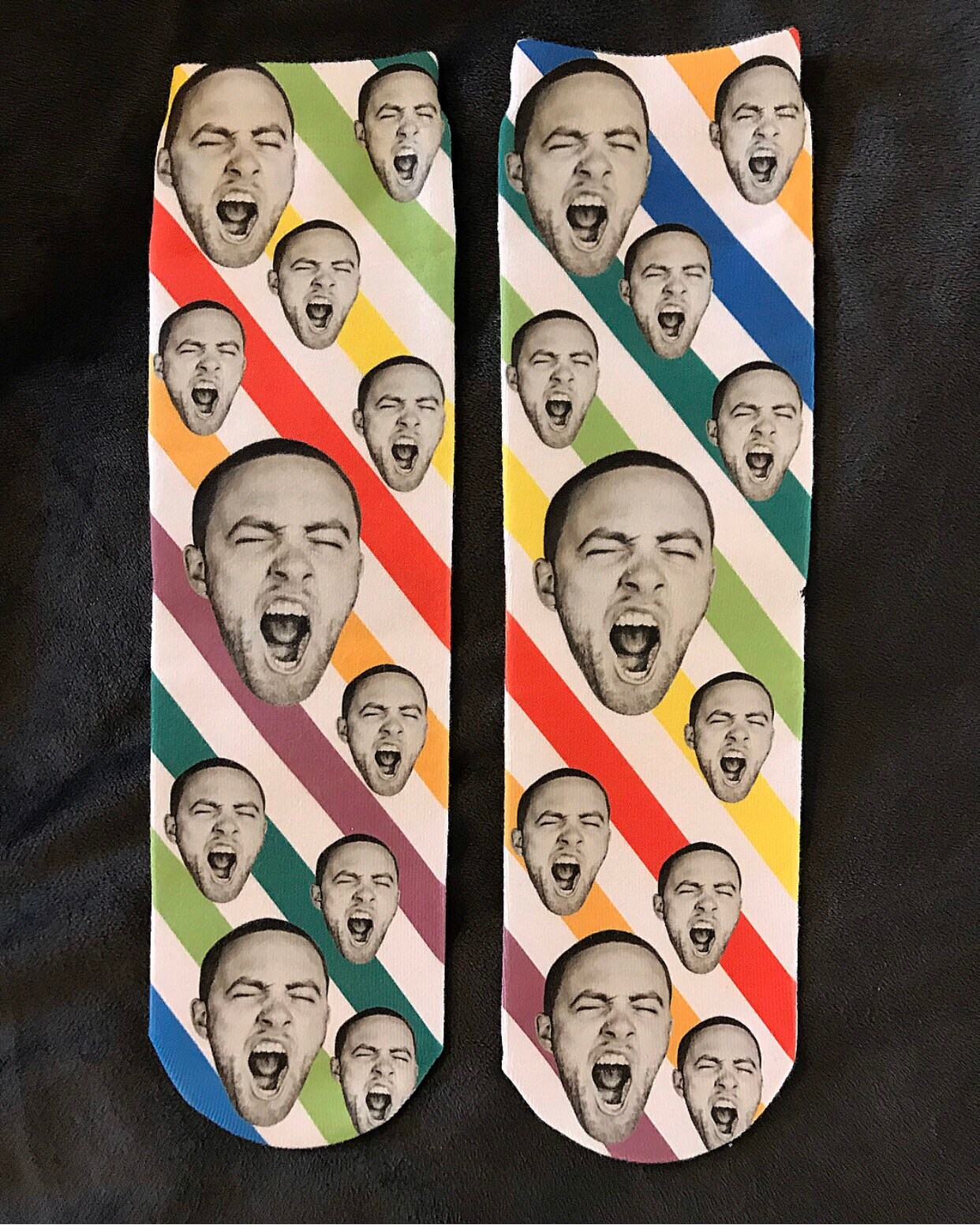 Gesichtssocken, Benutzerdefinierte Foto Erwachsenensocken von MouthyMothers