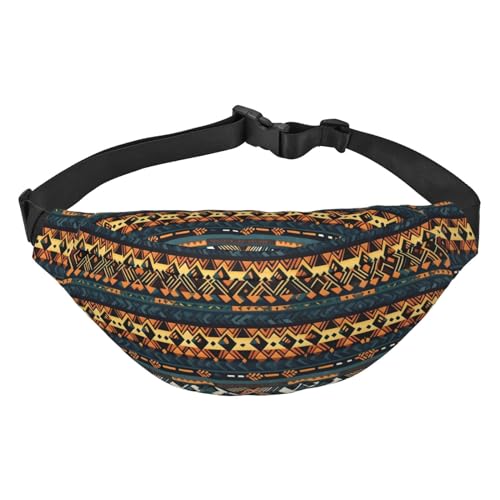 African Tribal Ethnic Texture Stylish and Practical Fanny Pack for Women - Convenient Belt Bag for Outdoor Activities,running fanny pack,, Ethnische Textur des afrikanischen Stammes, Einheitsgröße von Mouxiugei