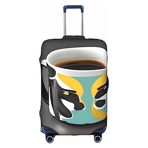 Kaffeebecher Schützen Sie Ihr Gepäck mit unserer einzigartigen Koffer-Schutzhülle – ideal für Reisen und Geschäftsreisen, Tasse Kaffee, Large von Mouxiugei