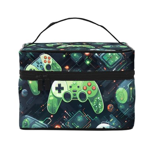 Mouxiugei Gamepad Circuit Version tragbare Make-up-Tasche – elegante Reise-Kosmetiktasche mit großem Fassungsvermögen, Make-up-Taschen-Set, Make-up-Tasche für Frauen, Gamepad Circuit Version, von Mouxiugei