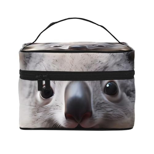 Mouxiugei Tragbare Make-up-Tasche mit niedlichem Koala-Motiv, elegante Reise-Kosmetiktasche mit großem Fassungsvermögen, Make-up-Tasche für Damen, Süßer Koala, Einheitsgröße von Mouxiugei