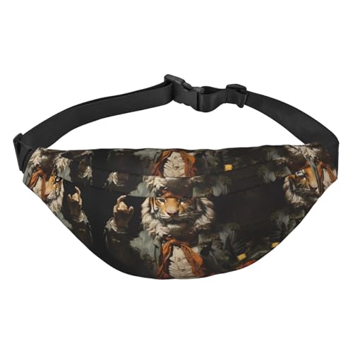 Mr. Dancing Tiger Stilvolle und praktische Bauchtasche für Frauen – praktische Gürteltasche für Outdoor-Aktivitäten, Laufgürteltasche, Mr. Tanzender Tiger, Einheitsgröße von Mouxiugei