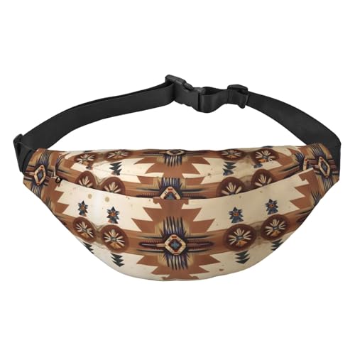 Native American Patterns Stylish and Practical Fanny Pack for Women - Convenient Belt Bag for Outdoor Activities,running fanny pack,, Muster der amerikanischen Ureinwohner, Einheitsgröße von Mouxiugei