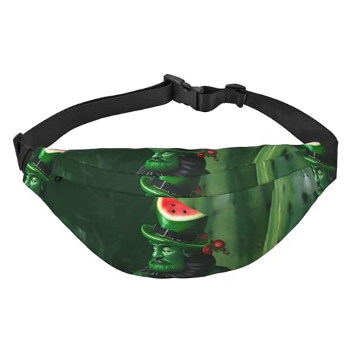 Patrick's Watermelon Festival stilvolle und praktische Bauchtasche für Frauen – praktische Gürteltasche für Outdoor-Aktivitäten, Laufgürteltasche, Patricks Wassermelonen-Festival, Einheitsgröße von Mouxiugei