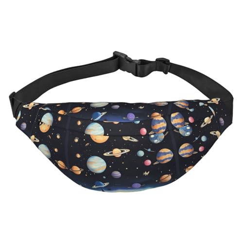 Saturn Jupiter Earth stilvolle und praktische Bauchtasche für Frauen – praktische Gürteltasche für Outdoor-Aktivitäten, Laufgürteltasche, Saturn Jupiter Erde, Einheitsgröße von Mouxiugei