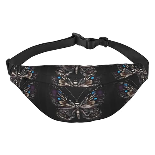 Science Butterfly Stilvolle und praktische Bauchtasche für Frauen – praktische Gürteltasche für Outdoor-Aktivitäten, Laufgürteltasche,, Wissenschaft Schmetterling, Einheitsgröße von Mouxiugei