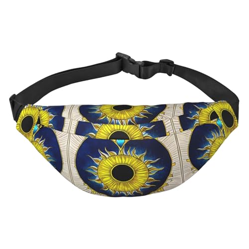 Stilvolle und praktische Bauchtasche mit Cartoon-Herz und Sonne für Frauen – praktische Gürteltasche für Outdoor-Aktivitäten, Laufgürteltasche,, Cartoon Herz Sonne, Einheitsgröße von Mouxiugei