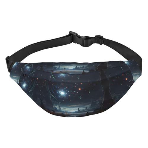 The moon, the stars and the planets Stylish and Practical Fanny Pack for Women - Convenient Belt Bag for Outdoor Activities,running fanny pack,, Der Mond, die Sterne und die Planeten, Einheitsgröße von Mouxiugei