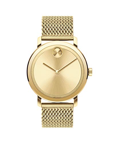 Movado Herren Bold Evolution Blasses Gelbgold ionenplattiertes Stahlgehäuse und Mesh-Armband, Gelbgold, gelb, Mens Standard Size, 3600560 Movado Herren Bold Evolution Blasses Gelbgold ionenplattiertes Stahlgehäuse und Mesh-Armband, Gelbgold, gelb, Mens Standard Size, 3600560 von Movado
