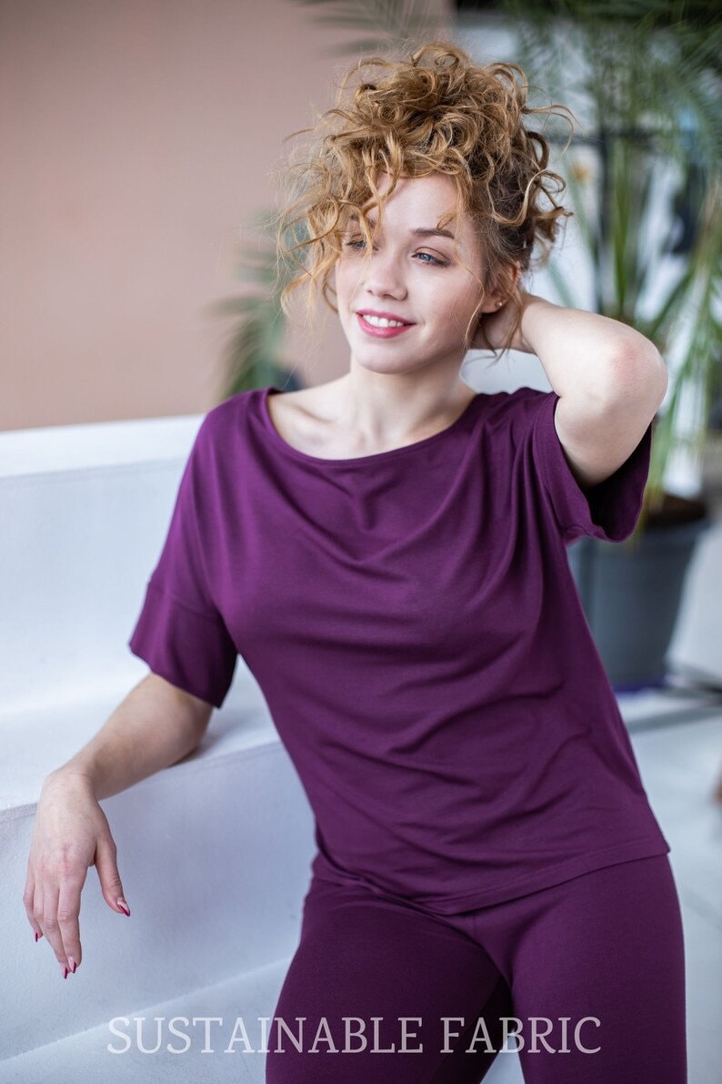 Yoga-Shirt, Jersey-Shirt, Plus Size, Verschiedene Farben, Frauen Bio-Kleidung, Umweltfreundlich von MoveAddict