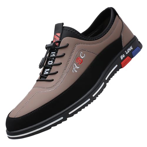Herren-Lederschuh, leger, Golfschuhe, Herren-Loafer, bruchsicher, rutschfest, leichte Sportschuhe, J8789 Grau, 42.5 EU Herren-Lederschuh, leger, Golfschuhe, Herren-Loafer, bruchsicher, rutschfest, leichte Sportschuhe, J8789 Grau, 42.5 EU von Movefad