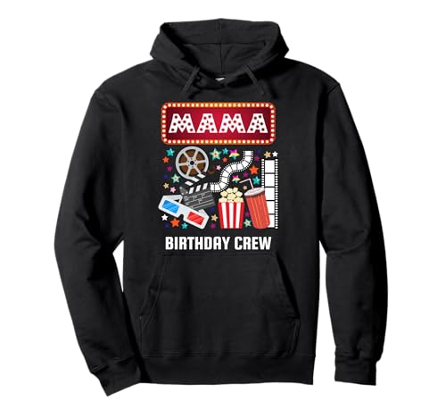 Mama Movie Night Geburtstag Crew Party Popcorn Kino Lustig Pullover Hoodie von Movie Party Family Theme Funny