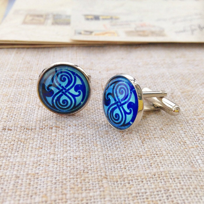 Dr. Who Manschettenknöpfe Siegel Des Time Lord Gallifrey, Handgemacht von Moviefans
