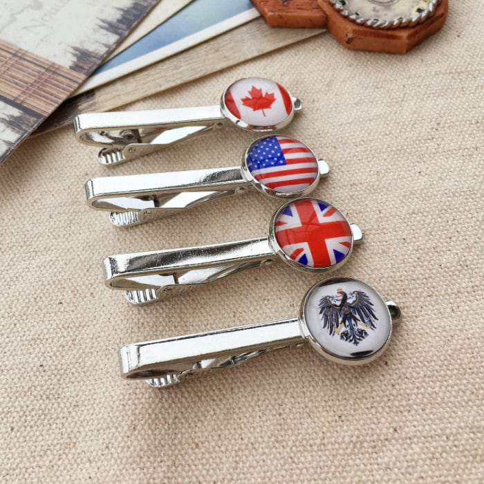 Rund Um Die Welt, Flaggenmuster, Farben Krawattenklammer, Krawattenklammer Für Männer, Personalisierte von Moviefans