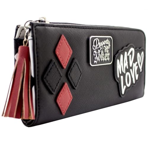 Harley Quinn Batman Eigentum des Jokers Verrückte Liebe Portemonnaie Clutch Münzfach & Kartenhalter, Schwarz von Xamic