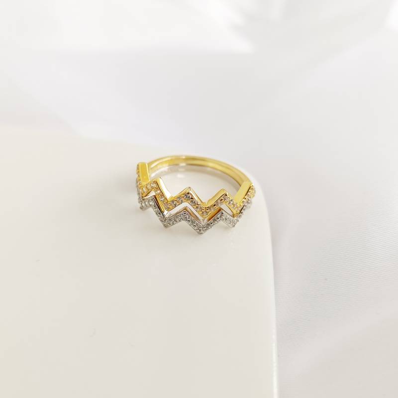 Ripple Wave Ringpersonalisierter Stapelringsurf Schmuckboho Schmuckgold Ringeternity Band Ringgeschenke Für Sie von MovingGift