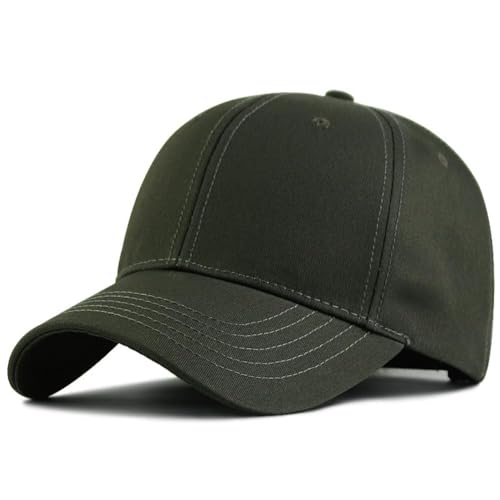 Movocaty Premium 100% Baumwolle Große Baseballkappe Verstellbare Passform für Größere Köpfe Ergonomisches Design Klassische Stilvolle Herren Schwarz Baseballkappe von Movocaty