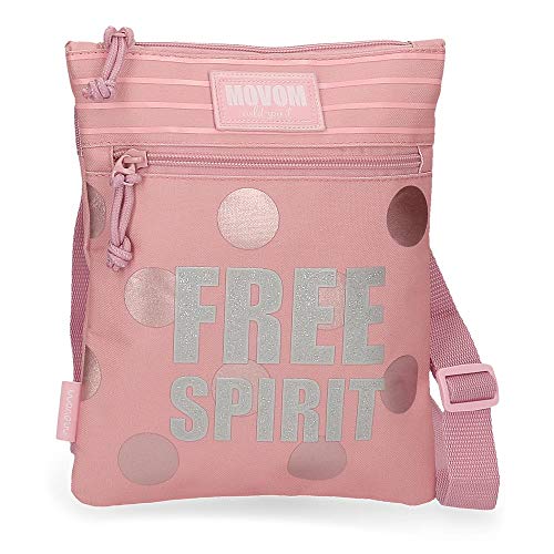 Movom Free Spirit Flache Umhängetasche Rosa 20x24 cms Polyester von MOVOM