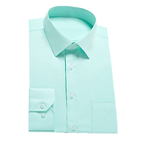 Mowaaey Übergroßes Hemd für Herren, Twill-Kleid, Hemden, Langarm, Passform, Büro, Business, Herren, Social Shirts mit Brusttasche, 15112, XL von Mowaaey