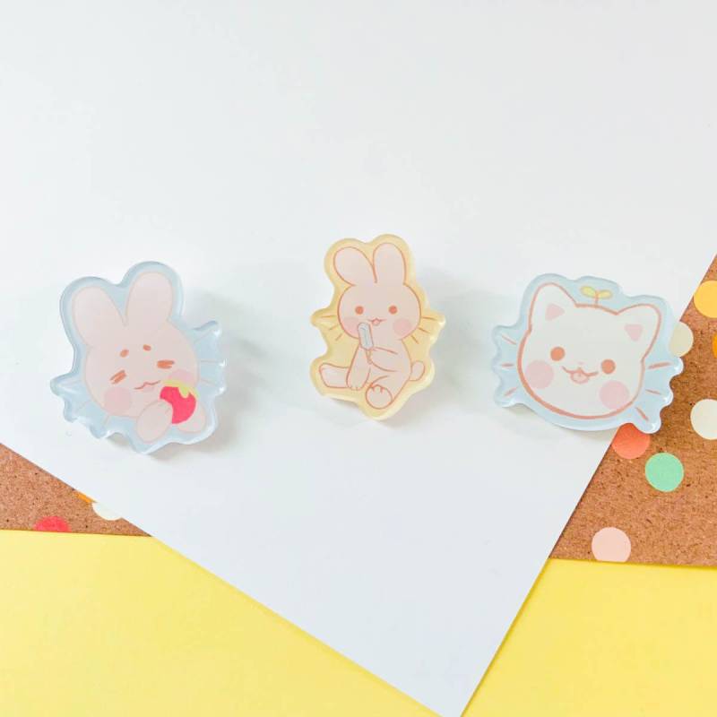 Süße Katze Und Hase Acryl Pins Süße Katze Und Hase Acryl Pins von Mowbit
