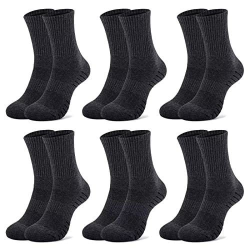 Mowenti Sneaker Socken Herren Damen 39-42 Sportsocken Tennissocken Wandersocken Laufsocken Classic Business Grau Socken Frottee Wintersocken Running Socks 6 Paar von Mowenti