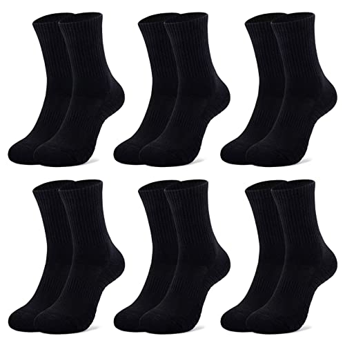 Mowenti Sneaker Socken Herren Damen 39-42 Sportsocken Tennissocken Wandersocken Laufsocken Classic Business Schwarz Socken Wintersocken Frottee Running Socks 6 Paar von Mowenti