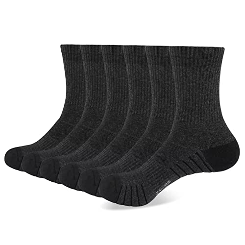 Mowenti Sneaker Socken Herren 47-50 Sportsocken Tennissocken Wandersocken Business Socken Dicke Warme Verdickte Frottee Running Socks Training Grau 6 Paar von Mowenti