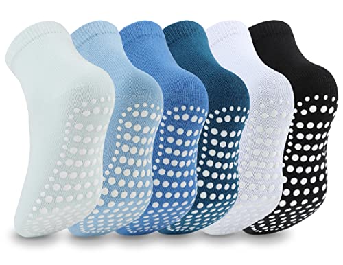 Mowenti Stoppersocken Kinder Antirutschsocken 6 Paar ABS Baby Socken Jungen Mädchen Kleinkind Krabbelsocken Lange von Mowenti