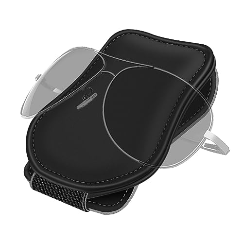 Auto-Visier-Sonnenbrillen-Halter-Clip | Auto-Sonnenblenden-Leder-Magnet-Brillenaufhänger,Auto-Innen-Organizer, Aufbewahrungshalter für Visiere, Sonnenbrillen, Brillen, Brillen für Männer und Moxeupon von Moxeupon