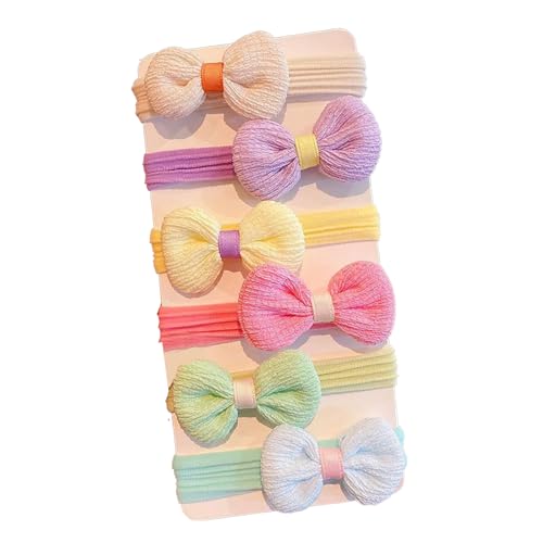 Haargummis Für Kleine Mädchen - 6 Stück Nahtlose Haarbänder - Styling Accessoires für Pferdeschwanz Halter für Dünne Lockige Dicke Haare Kinder Teenager | Für Dünnes & Dickes Lockiges Haar von Moxeupon